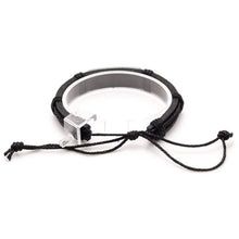 Load image into Gallery viewer, Fusamk Fashion Religious Cross Tag Bangle Leather Wristband Rope Link Bracelet - Jewelry
