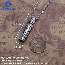 Load image into Gallery viewer, Gold Silver Tone 316L Stainless Steel Jewish Star of David Hexagram Cylinder Pendant Necklace SS Chain - Pendant Necklace
