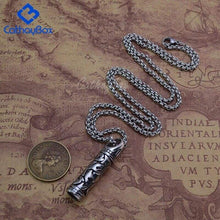 Load image into Gallery viewer, Gold Silver Tone 316L Stainless Steel Jewish Star of David Hexagram Cylinder Pendant Necklace SS Chain - Pendant Necklace
