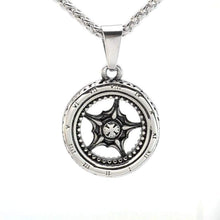Load image into Gallery viewer, Gothic Roman Words Tire Wheel Mens Stainless Steel Charm Pendant Necklaces Jewelry - Pendant Necklace
