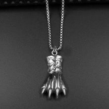 Load image into Gallery viewer, Gothlic Biker 316L Bear Claw Glove Stainless Steel Pendant Necklace with SS Chain 60 CM - Pendant Necklace
