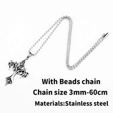 Load image into Gallery viewer, green stone Stainless Steel pendant necklace man power glory compass Jewelry
