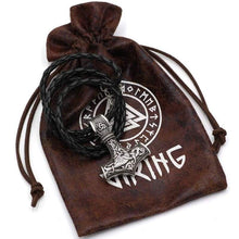 Load image into Gallery viewer, GuoShuang Odin Thors Mjolnir Pendant Viking Necklaces Pendants Jewelry Scandinavian Clear Details Silver Chain - Pendant Necklace
