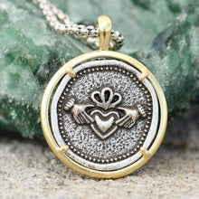 Load image into Gallery viewer, Handmade Claddagh Jewelry FriendsLove Pendant Irish Celtics Claddagh Necklace (Claddagh Necklace 45cm Plus 5cm) - Pendant Necklace
