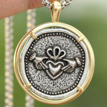 Load image into Gallery viewer, Handmade Claddagh Jewelry FriendsLove Pendant Irish Celtics Claddagh Necklace (Claddagh Necklace 45cm Plus 5cm) - Pendant Necklace
