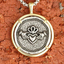 Load image into Gallery viewer, Handmade Claddagh Jewelry FriendsLove Pendant Irish Celtics Claddagh Necklace (Claddagh Necklace 45cm Plus 5cm) - Pendant Necklace
