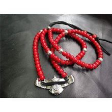 Load image into Gallery viewer, Handmade Indian Style Sterling Silver 925 Eagle Pendant Bead Necklace Men Women Deerskin Leather Long Necklace Customize Jewelry
