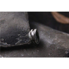 Load image into Gallery viewer, Handmade Thai Silver Woven Band Rings Women 100% Pure Sterling Silver 925 Black Antique Thai Silver Female Jewelry Free Box Gift
