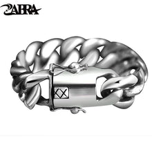 Load image into Gallery viewer, Heavy Solid 925 Silver Curb Link Chain Biker Bracelet

