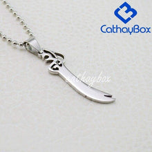 Load image into Gallery viewer, High Polished Silver Tone Islamic Imam Ali Zulfiqar Sword Pendant Necklace for Shia Muslim SS Chain 60CM Long - Pendant Necklace

