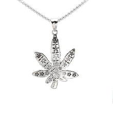 Load image into Gallery viewer, Hop Gold/SilverTone Stainless Steel Pot Leaf Peace Symbol Pendant Necklace Chain 60CM - Pendant Necklace
