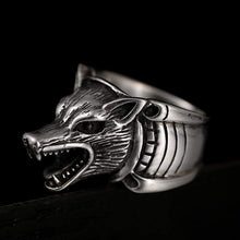 Load image into Gallery viewer, Howling Wolf Biker Ring - Silver
