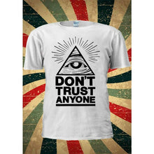 Load image into Gallery viewer, Illuminati Eyes Dont Trust Anyone Mason Pyramid T Shirt Men Women Unisex 1747 - 200000783
