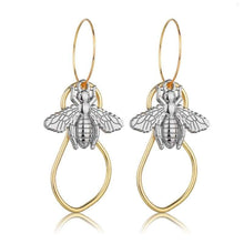 Load image into Gallery viewer, Individuality Gold&amp;Sliver Insect Drop Earrings For Women Special Fashion Design Jewelry Classic Decoration Earrings Gold - 200000168
