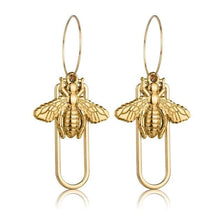 Load image into Gallery viewer, Individuality Gold&amp;Sliver Insect Drop Earrings For Women Special Fashion Design Jewelry Classic Decoration Earrings Gold - 200000168
