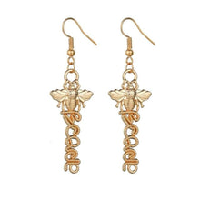 Load image into Gallery viewer, Individuality Gold&amp;Sliver Insect Drop Earrings For Women Special Fashion Design Jewelry Classic Decoration Earrings Gold - 200000168
