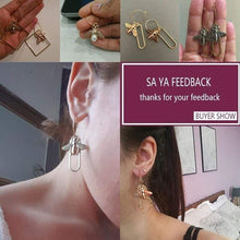 Load image into Gallery viewer, Individuality Gold&amp;Sliver Insect Drop Earrings For Women Special Fashion Design Jewelry Classic Decoration Earrings Gold
