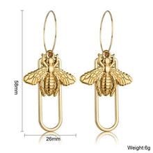 Load image into Gallery viewer, Individuality Gold&amp;Sliver Insect Drop Earrings For Women Special Fashion Design Jewelry Classic Decoration Earrings Gold
