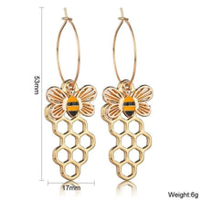 Load image into Gallery viewer, Individuality Honeybee Honeycomb Women Drop Earrings Hot Trendy Wonderful Decoration For Women Party Drop Earrings Jewelry - Earrings
