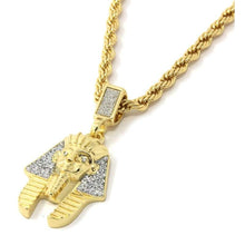 Load image into Gallery viewer, Jewel Town Mens Gold Plated Egyptian Pharaoh Hip-Hop Pendant 24 Rope Chain Necklace D441 - Pendant Necklace

