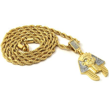 Load image into Gallery viewer, Jewel Town Mens Gold Plated Egyptian Pharaoh Hip-Hop Pendant 24 Rope Chain Necklace D441 - Pendant Necklace
