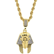 Load image into Gallery viewer, Jewel Town Mens Gold Plated Egyptian Pharaoh Hip-Hop Pendant 24 Rope Chain Necklace D441 - Pendant Necklace
