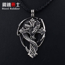 Load image into Gallery viewer, jewelry chinese dragon pendant Stainless Steel Chain necklace funny gift
