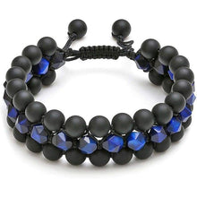 Load image into Gallery viewer, Jovivi Beads Chakra Bracelet Tigers Eye Gemstone Black Onyx Obsidian Lava Rock Stone Essential Oil Diffuser Bracelet Natural Energy Yoga
