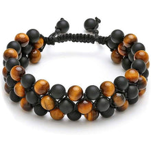 Load image into Gallery viewer, Jovivi Beads Chakra Bracelet Tigers Eye Gemstone Black Onyx Obsidian Lava Rock Stone Essential Oil Diffuser Bracelet Natural Energy Yoga Healing Crystals Bracelet Adjustble for Women Men
