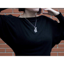 Load image into Gallery viewer, Large Fire Dragon Pendant Necklace 925 Sterling Silver Magic Good Luck Amulet Oriental Chinese Zodiac Symbol Gothic Fantasy Animal Jewelry for Men Women Yoga Buddist Gifts/Handmade
