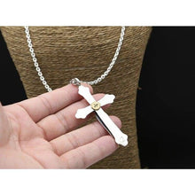 Load image into Gallery viewer, Large Handmade Cross Pendant Necklace in Solid 925 Silver
