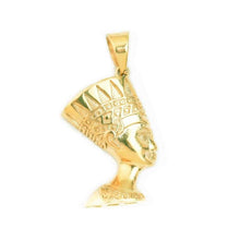 Load image into Gallery viewer, Lax Jewelry Mens Stainless Steel Egypt Queen Nefertiti Pendant Necklace 24 inch Cuban Chain (Egypt Queen Nefertiti) - Pendant Necklace
