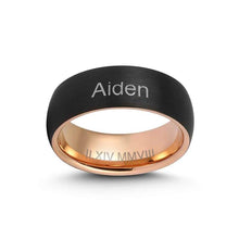 Load image into Gallery viewer, religous-jesus-cross-ring-amulet-jewlry-gold-black-rosegold-stainless-steel-letter-initials-letter-monogram-bible-rings-women-5-colors
