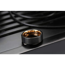 Load image into Gallery viewer, religous-jesus-cross-ring-amulet-jewlry-gold-black-rosegold-stainless-steel-letter-initials-letter-monogram-bible-rings-women-5-colors
