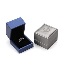 Load image into Gallery viewer, LerchPhi Mens 8mm Silver Tungsten Carbide Ring Outside Matte Brushed with Wooden Texture Inlay Free Personalized Engrave Supported Comfort
