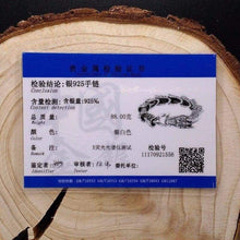 Load image into Gallery viewer, Luxury Pure 925 Sterling Silver Dragon Bracelet Men Vintage Rock Biker Mens Bracelets Man Silver 925 Jewelry (20 point 5 cm)
