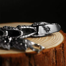 Load image into Gallery viewer, Luxury Pure 925 Sterling Silver Dragon Bracelet Men Vintage Rock Biker Mens Bracelets Man Silver 925 Jewelry (20 point 5 cm)
