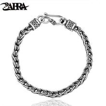 Load image into Gallery viewer, Luxury Sterling Silver Mens Bracelet Wrist Thai Silver 925 Bracelets Man Vintage Jewelry Gift
