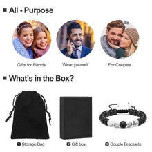 Load image into Gallery viewer, M MOOHAM Lava Rock Bracelet - 8mm Lava Rock Bead White Turquoise Anxiety Bracelet Men Women Stress Relief Yoga Beads Aromatherapy Essential
