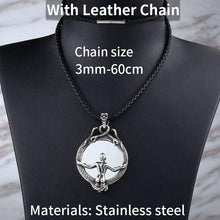 Load image into Gallery viewer, Magic Mirror Men Pendant Necklace with Stainless Steel Snake Wrapped Skull Clasp Chain Sexy women
