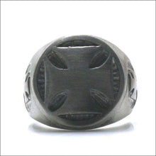 Load image into Gallery viewer, Matte Silver Cross Ring
