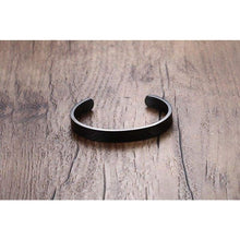 Load image into Gallery viewer, Mealguet Jewelry MG Jewelry High Polished Stainless Steel Plain Cuff Bangle Bracelets for Men Women Black 64mm - Jewelry
