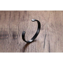 Load image into Gallery viewer, Mealguet Jewelry MG Jewelry High Polished Stainless Steel Plain Cuff Bangle Bracelets for Men Women Black 64mm - Jewelry
