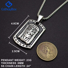 Load image into Gallery viewer, Men Jesus Piece Pendant Necklace Stainless Steel Black Enamel Christian Medallion Jewelry Gift 2018 - Pendant Necklace
