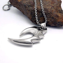 Load image into Gallery viewer, Mens Jewelry Silver Tone Stainless Steel Dragon Tail Pendant Necklace 60CM SS Chain - Pendant Necklace
