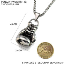 Load image into Gallery viewer, Mens Jewelry Titanium Steel Boxing Gloves Pendant Necklace - Pendant Necklace
