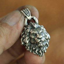 Load image into Gallery viewer, Mens Lion King Biker Pendant (925 Sterling Silver)
