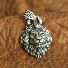 Load image into Gallery viewer, Mens Lion King Biker Pendant (925 Sterling Silver)
