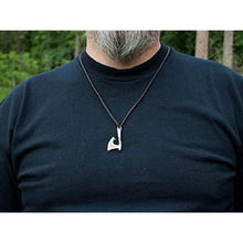 Load image into Gallery viewer, Mens Nordic Axe of Perun Necklace/Solid Sterling Silver 925/ Viking Thors Hammer Mjolnir Pendant with Celtic Knot/Norse Pagan Hatchet/Scandinavian Jewelry Gifts for Men/Handmade/appx 10 gr
