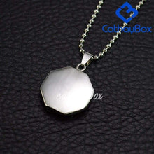 Load image into Gallery viewer, Mens Silver Tone Black Enamel Vintage Chinese Stainless Steel Yin Yang Taichi Pendant Necklace 60CM Chain - Pendant Necklace
